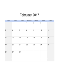 Check spelling or type a new query. February 2017 Calendar Sample Free Download