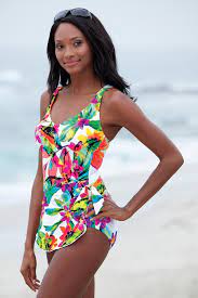 Wide Strap Floral Print Sarong Swimsuit Chadwicks Of Boston Swimsuits Swimwear Modest Swimsuits