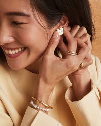 Kendra Scott Rue スタッドピアス レディース ファッションジュエリー, One Size, 真鍮 真鍮。 非貴金属