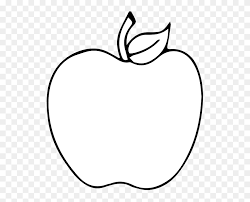 Isolated black sign on white background. Black And White Apple Drawing Clip Art White Fruit Icon Png Transparent Png 5193950 Pinclipart