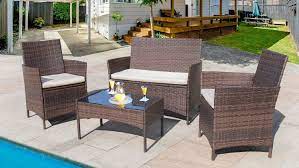 The right set of patio furniture can transform your small outdoor space into a special haven. Patio Furniture Get This 4 Piece Seating Set For Just Under 150