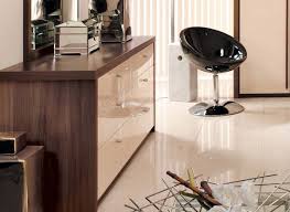 Walnut and white gloss bedroom furniture. Modern Capri High Gloss Cream Dijon Walnut Bedroom Strachan
