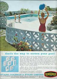 Retro Swimming Pool Modern Pools Mid Century Exterior Screen Block