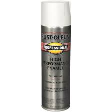Rust Oleum Professional Fast Dry 15 Oz Gloss High Performance Enamel Spray Paint White Hills Flat Lumber