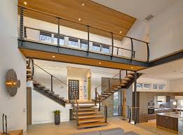 If you have a staircase in the center of your home or office—no matter the design, materials, or colors—you might want to look into applying specific feng shui cures in order to balance its energy. Grand Entry Mono Stringer Stair Candlewood Lake Ct Keuka Studios