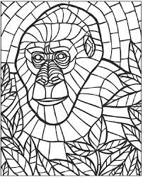 Animal Mosaic Coloring Pages Paper Mosaic Coloring Pages Dover Coloring Pages