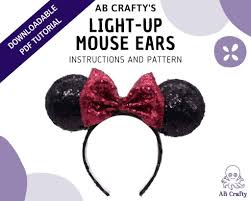 Touch device users, explore by touch or with swipe gestures. Diy Light Up Minnie Mouse Ears No Sew Diy Disney Ears Ab Crafty