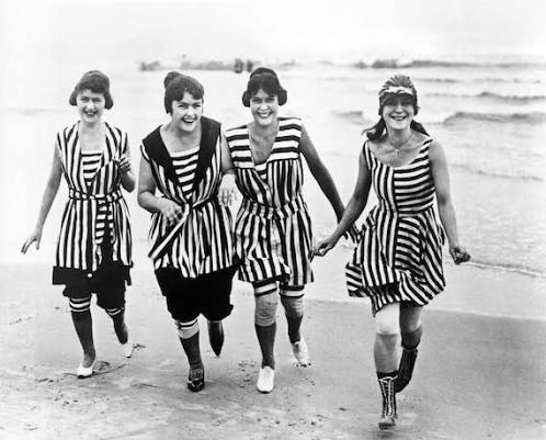 19th Century 1920 Womens Bathing Suit 1920s Three Smiling Women In Swimsuits Poster
