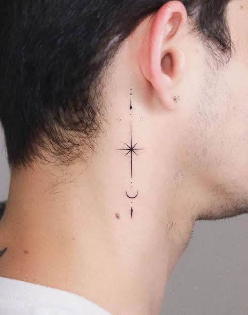 Minimalist Chest Neck Tattoo Designs