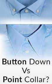 Men S Button Down Vs Point Collar Man S Guide To Shirt Collars Buttondown Shirt Outfit Men S Button Down Shirt Buttons