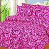 Twin size pink camo bed set. 1