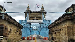 The $4.7 million project focuses on masonry work, the repair and replacement of sections of sandstone on the north and south anchorages and towers, stabilizing the roadway, and minor sidewalk repair. Roebling Bridge To Close For Nine Month Restoration Project