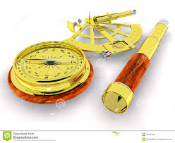 Telescope Compass And Sextant Stock Illustration