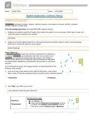 According to this theory, a chemical reaction only takes place when two reacting molecules collide with sufficient kinetic a chemical reaction only happens when two reacting molecules collide with proper orientation. Collisiontheoryse Mvs Docx Name Mauli Shah Date Student Exploration Collision Theory Directions Follow The Instructions To Go Through The Simulation Course Hero