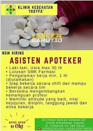 Maybe you would like to learn more about one of these? Lowongan Kerja Asisten Apoteker Klinik Kesehatan Yasyfa Garut Loker Tasikmalaya