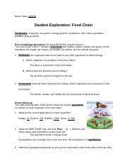 … student exploration food chain answer key.zip swygar. Food Chain Gizmos Docx Name Date Student Exploration Food Chain Vocabulary Consumer Ecosystem Energy Pyramid Equilibrium Food Chain Population Course Hero