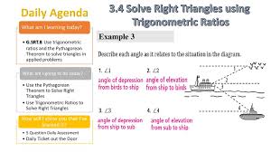 We must first learn how to use the inverse trigonometric function keys on the calculator. Unit 3 Right Triangle Trigonometry Ppt Download