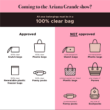 Adhering to these entrance policies will help. Colonial Life Arena On Twitter Special Clear Bag Policy In Effect Tomorrow For The Ariana Grande Concert Only 100 Clear Bags 12x6x12 Inches Or Smaller Or 1 Gallon Sized Clear Freezer Bags