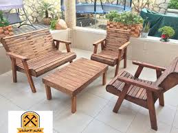 طقم كنب خارجي للحدائق من انتاج عالم الخشب The World Of Wood Facebook