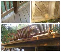 The deck post railing and the way it connects to the deck and adjacent deck stairs is very critical. Deck Railing Posts Inside Vs Outside Of The Rim Joist