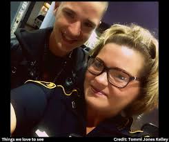 Ok, so EARLY this morning I was pumping gas in my patrol car (reason I look  like a Hot Mess!)...& add it was pouring rain... When this teenager I've  never met before