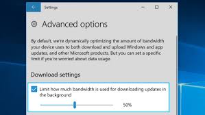 Set Bandwidth Limits For Background Downloads