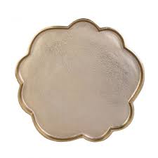 طبق زينة ذهبي فاخر Flower حجم كبير Karaca Home Saudi Arabia كاراجا هوم السعودية