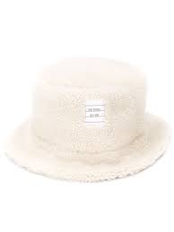 Thom Browne Shearling Bucket Hat Farfetch In 2021 Thom Browne Shearling Hats