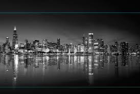 Black And White Chicago Skyline Wall Art Chicago Skyline Gold Coast Canvas Set Canvas Set Chicago Skyline Chicago Canvas
