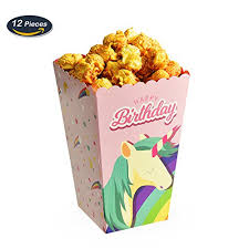This plastic popcorn container is the perfect baby shower popcorn boxes. Magical Rainbow Popcorn Boxes Baby Shower Girls Birthday Party Supplies Favors Candy Snack Paper Containers Pack Of 12 Cartoon Amztm Unicorn Treat Boxes Party Supplies Party Favors