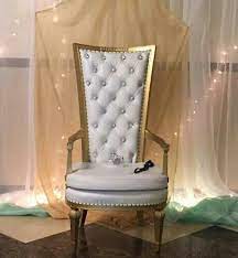 White And Gold Chair Rental Baby Shower Chair Shower Chair Chair