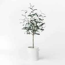 28 5 Artificial Olive Tree In Pot White Threshold Designed With Studio Mcgee Potted Trees Faux Olive Tree Artificial Flowers And Plants