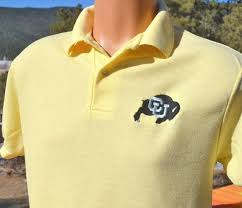Black And University Gold Polo Shirt Vintage 80s Golf Polo Shirt Cu University Colorado By Skippyhaha Golf Polo Shirts Golf Shirts Vintage Polo
