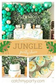 1st Birthday Theme Ideas For Boy Jungle Birthday Modern Jungle 1st Birthday Catch My Party 1st Birthday Bday Party Theme Birthday