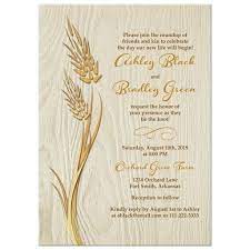 Rustic Harvest Wheat Wood Wedding Invitation Wood Wedding Invitations Wedding In The Woods Farm Wedding Invitation