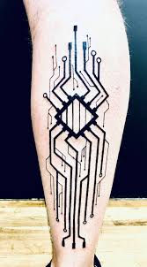 Custom Piece Done By Tom Pouce In Lyon France Tech Tattoo Cyberpunk Tattoo Gamer Tattoos