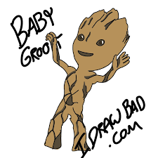 Drawing Of Baby Groot I Made For Sketch Daily On Reddit Related Baby Groot Cartoon My Drawings