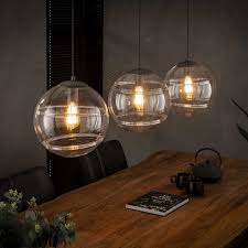 glazen hanglamp delroy 3 lamps hanglamp lampen eettafel verlichting