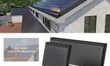 Tuile Solaire Black Solar Shingle Electricity Generation Roof Building Integrated Photovoltaic