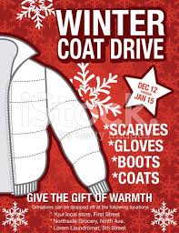 Winter Coat Drive Charity Poster Template Assortment Of Coats On A Coat Drive Charity Poster Winter Fundraising Ideas