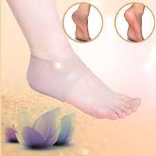 2pcs Silicone Gel Heel And Ankle Sleeve For Plantar Fasciiti Socks Cracked Foot Body Feet Care Gel Cushion Cracked Skin