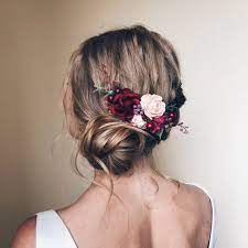 Fall Flower Hair Comb Burgundy Bridal Hair Comb Wedding Hair Piece Flower Hair Clip Weddin Wedding Hair Clips Flower Hair Clips Wedding Wedding Hair Flowers
