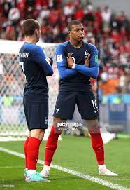 You can look at the pair's brilliant reaction. Kylian Mbappe Of France Celebrates With Teammate Antoine Griezmann After Scoring His Team S First Goal Dur France National Football Team Fifa Antoine Griezmann