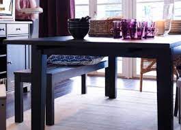 Dinning tables made by oak, ash veneer,birch, bamboo, glass are offered at affordable prices. Bjursta Bench