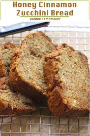 Honey Cinnamon Zucchini Bread Suebee Homemaker Recipe Cinnamon Zucchini Bread Zucchini Bread Recipes Honey Recipes