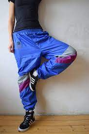Blue Tracksuit Pants Vintage Activewear 80s Windbreaker Etsy Tracksuit Pants Blue Tracksuit 80s Windbreaker