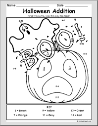 These free, printable halloween coloring pages provide hours of fun for kids during the holiday season. Halloween Addition Color By Number Halloween Addition Abcteach