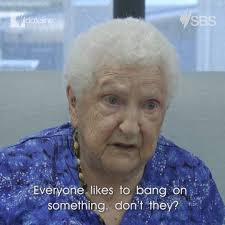 Treating dementia with drumming