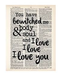 And wish from this day forth never to be parted from you. You Have Bewitched Me Body And Soul And I Love I Love I Love Etsy Stolz Und Vorurteil Zitate Stolz Und Vorurteil Worter
