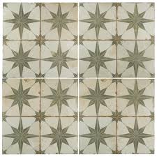 Merola Tile Kings Star Sage 17 5 8 In X 17 5 8 In Ceramic F W Tile Fpestrs The Home Depot In 2021 Tile Floor Ceramic Floor Elitetile